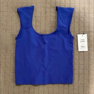 Love Poem Women's Blue cropped Tank Top